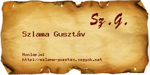 Szlama Gusztáv névjegykártya