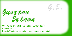 gusztav szlama business card